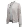 Bomber Jacket Women Thin Casual Zipper Long Sleeves Side Pockets Autumn Spring Outer Wear