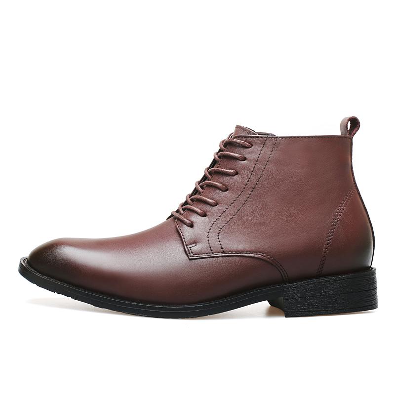 Premium Handcrafted Full-Grain Leather Oxford Boots, Classic Dress Shoes, Sleek Formal Style for Business Meetings & Office Wear