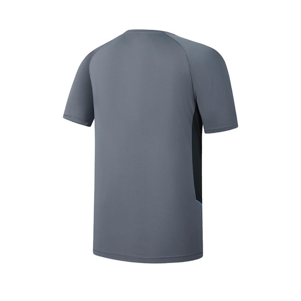 FILA Fitness Series Simple Sports Training Comfortable Versatile Breathable Short Sleeve T-Shirt Men Tops Graphite-Gray A11M621108FDY