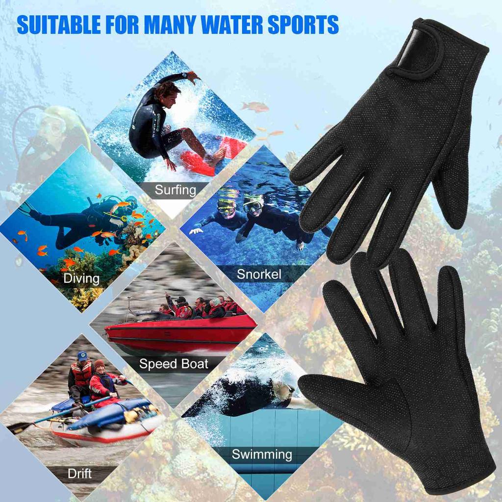 1.5mm Neoprene Diving Gloves Women Men Anti slip Snorkeling Gloves for Snorkeling Swimming Surfing Sailing Kayaking