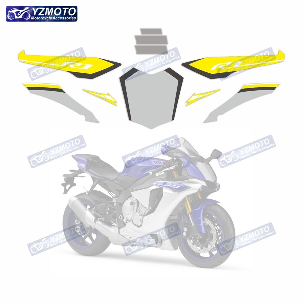 For YAMAHA YZF R1 YZF-R1 2015-2019 Motorcycle Accessories Sticker Full Vehicle Fairing Waterproof Decal Decorate Stickers Kit