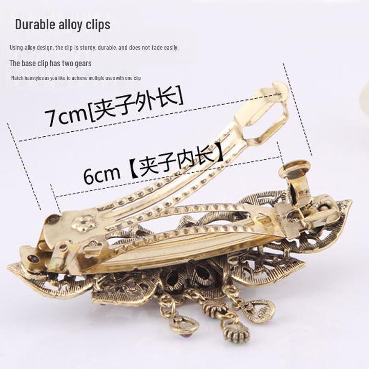 Épingle à cheveux vintage papillon à pampilles et pince en alliage accessoires pour cheveux