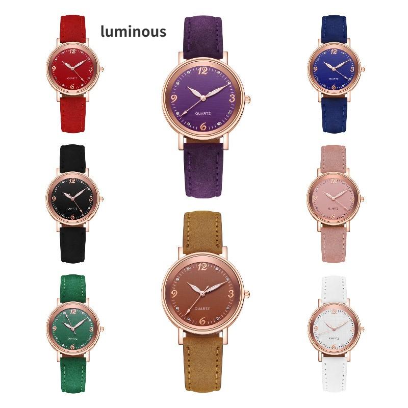 Women Quartz Analog Wrist Watch Leather Strap Casual Fashion Gift Decoration