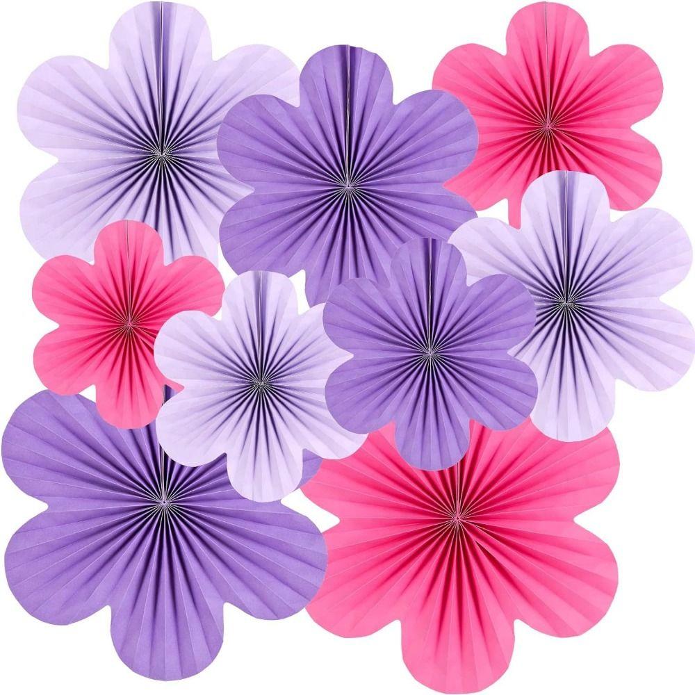 Pink Paper Fans Hanging Backdrops Decoration New Paper Fan Flower  Wedding