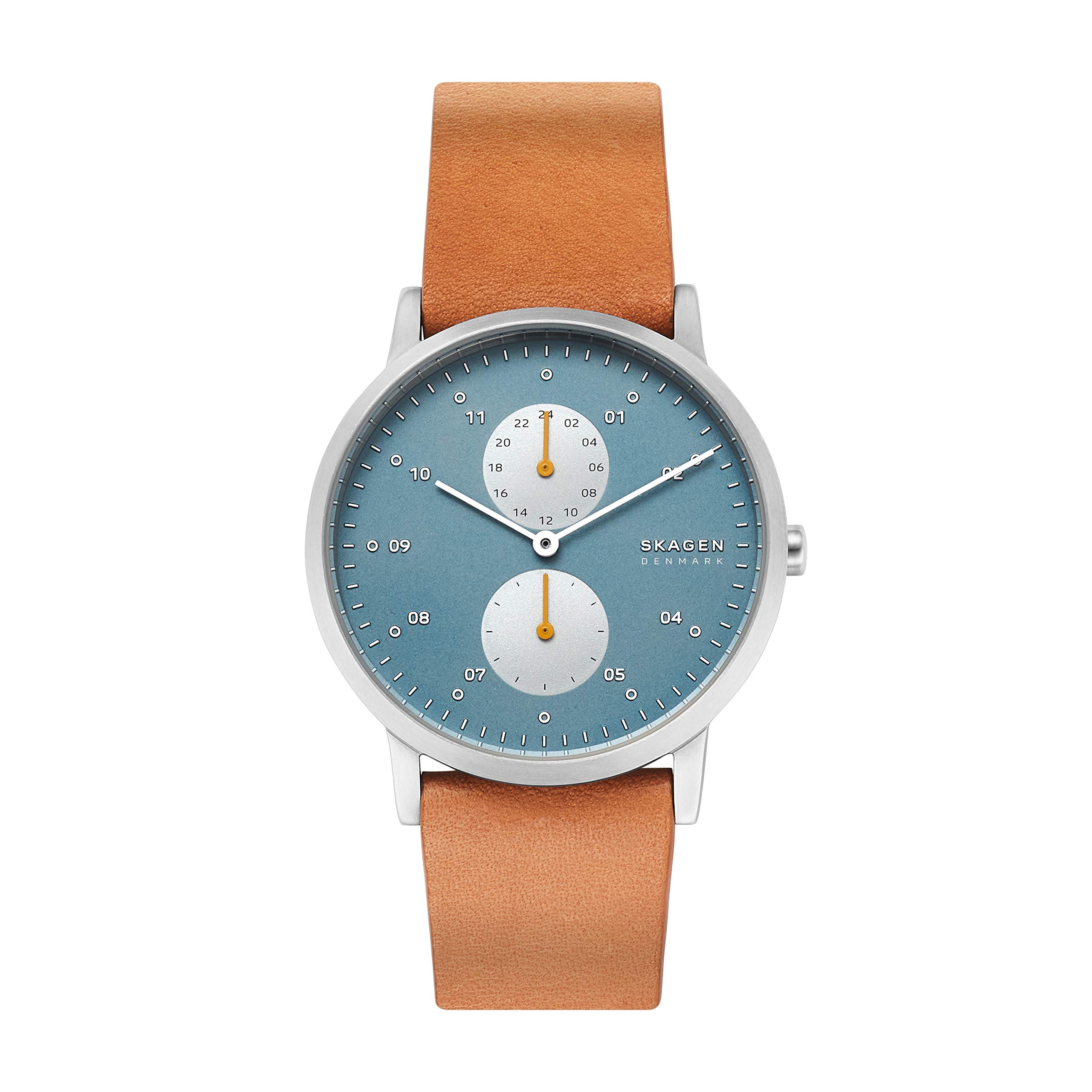 

Skagen Kristoffer SKW6526 оранжевые кожаные японские кварцевые модные часы мужские