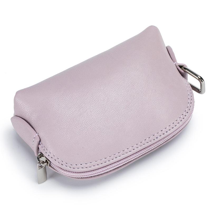Genuine Leather Mini Shell Change Bag Women's New Japanese Vegetable Tanned Cowhide Niche Coin Bag Portable Zipper Storage Bag