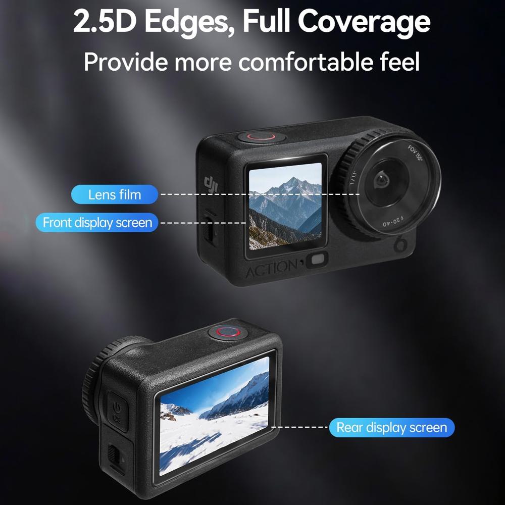2/10-Pack Tempered Glass Screen Protector 9H Hardness HD Anti-Scratch Film for DJI Osmo Action 6 Camera Accessories
