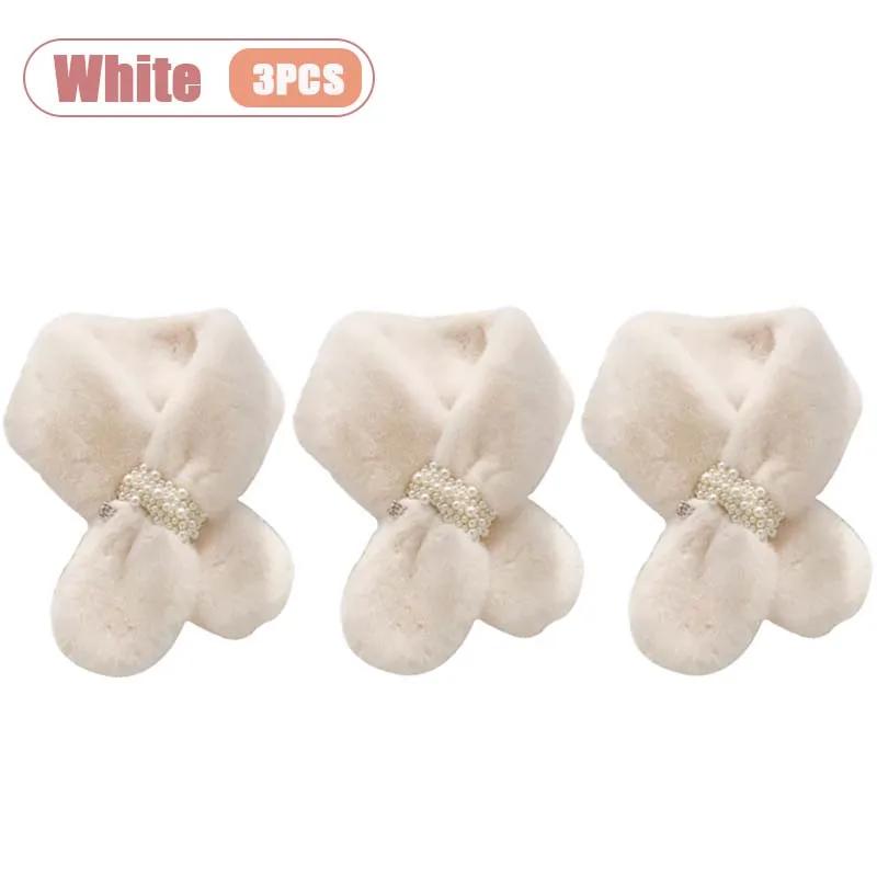 Women Winter Faux Rabbit Fur Scarf Warm Soft Neck Warmer Korean Style Collar Cozy Neck Shawl for Autumn Winter Fashion Accessory