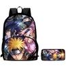 2Pcs Set NARUTO Anime Backpack With Front Pocket & Pencil Bag, School & Daily Use, Lightweight & Durable For Boys Girls Age 5-11