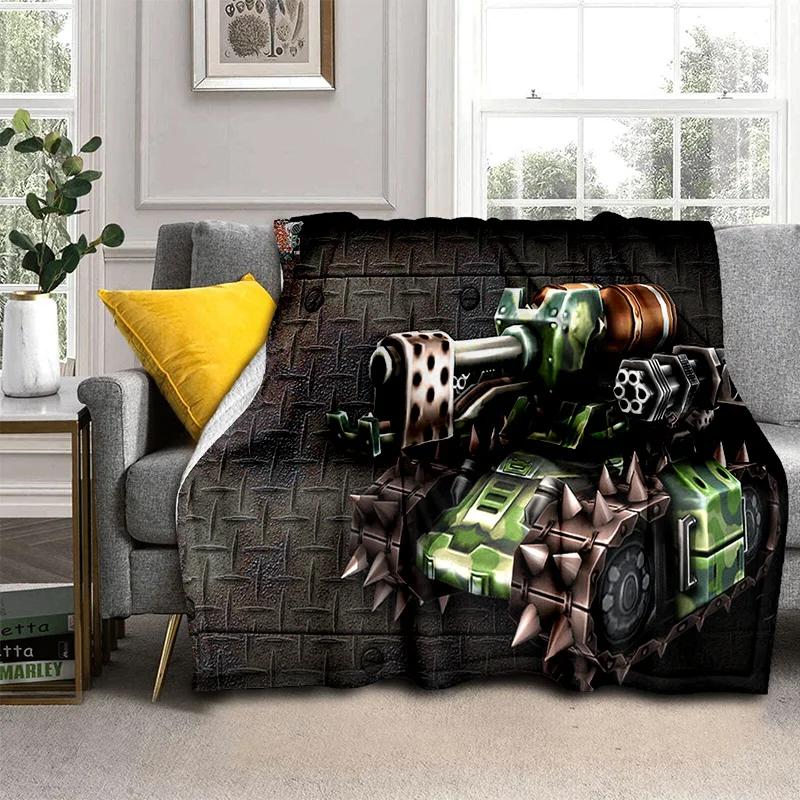 Retro Game Metal Slug Gamer Cartoon Blanket,Soft Throw Blanket for Home Bedroom Bed Sofa Picnic Travel Office Cover Blanket Kids
