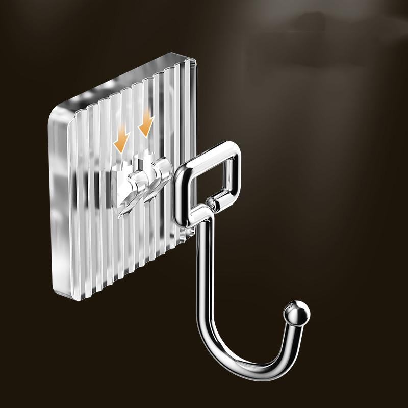 Self-Adhesive Wall Hooks Acrylic Bathroom Hooks for Hanging Waterproof Light Luxury Acrylic Hook, No Punching,Bathroom Towel, Bathroom Clothes Hook
