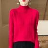 Women Sweater 100% Wool MODERN NEW SAGA Turtleneck Knit Pullover Thick Winter Jumpers Female Knit Tops
