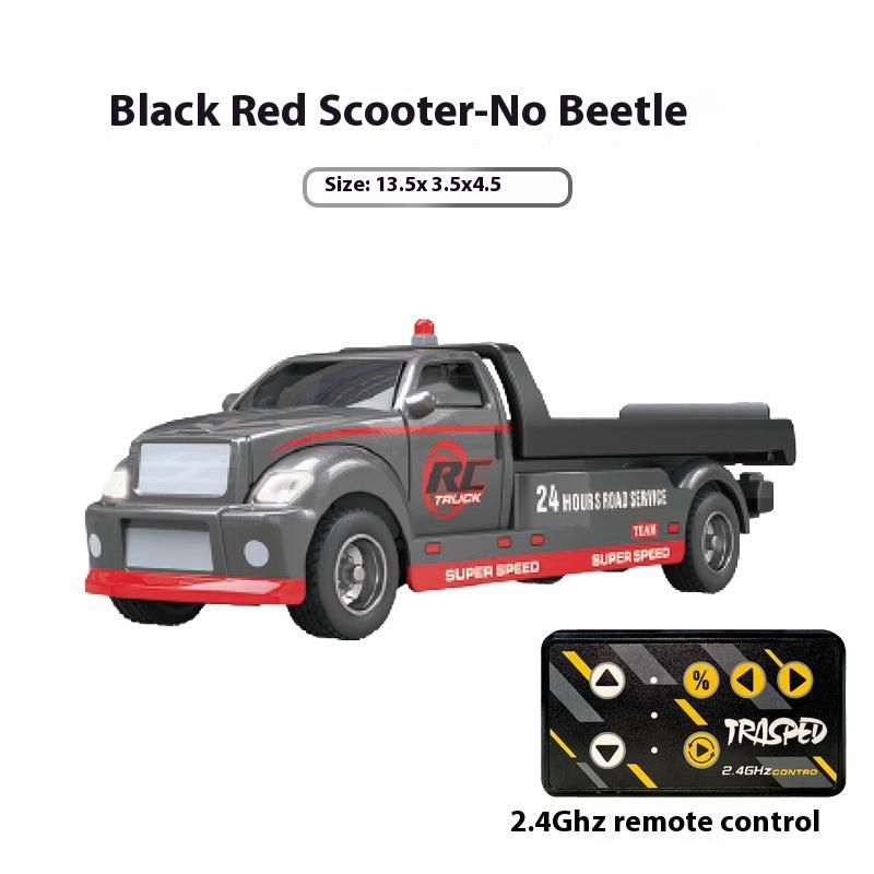 1/64 Mini Remote Control Car Pickup Truck Trailer Set Mobile Phone Remote Control Model Alloy Children'S Toy Car Holiday Gift