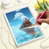 DIY Pearl Painting Set Train By The Lake Pattern Home Decoration Handmade Sticky Diamond Creative Canvas Pearl Art Painting Crafts Perfect Gift