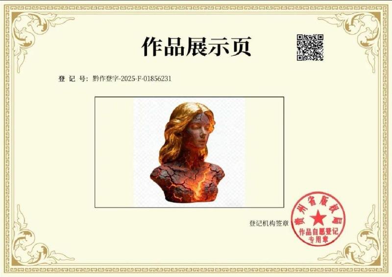 JYL TS/196,New Blazing Maiden Figurine Cracked Soul Red Flame Girl Decorative Figurine