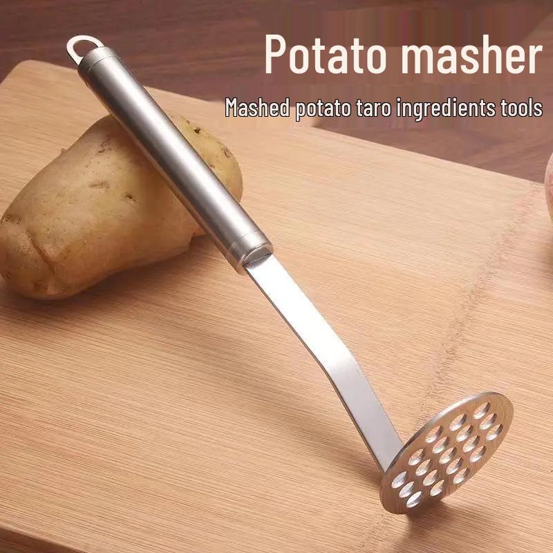 Purple Stainless Steel Masher for Potatoes and Baby Food
