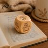 Natural Wood Dice 1/2Pcs Wooden Reading Decision Dice, 6-Sided Decision-Making for Burr-free Bookworms, Theme Decider Gift Lovers