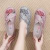 Fashion Women's Embroidered Retro Mary Jane Shoes Flower Elegant Soft Sole Round Toe Flat Shoes Spring Autumn Lightweight Cloth Shoes