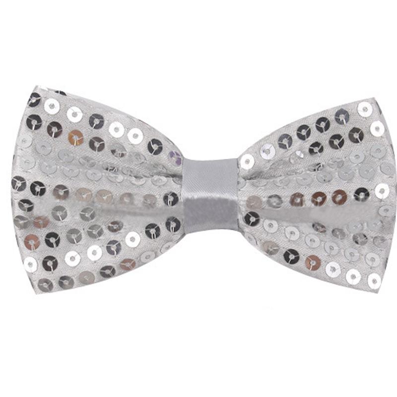 Nœud Papillon à Sequins Cravate de Scène Pour Homme Femme Mode Danse d'Équipe Nœud à Sequins Coloré Fête Brillant Sequins Nœud Papillon