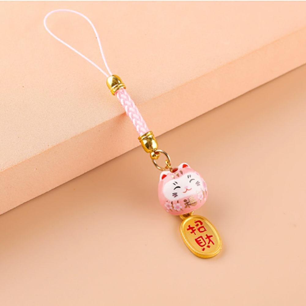 Rope Decor Hang Lanyard Phone Key Strap Lucky Cat Phone Straps Bag  Accessories