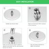 Copper Thermostatic Shower Set Hot/Cold Shower Faucet Rain Shower Set Shower Faucet Bathtub Round Shower Head Sprayer Silver