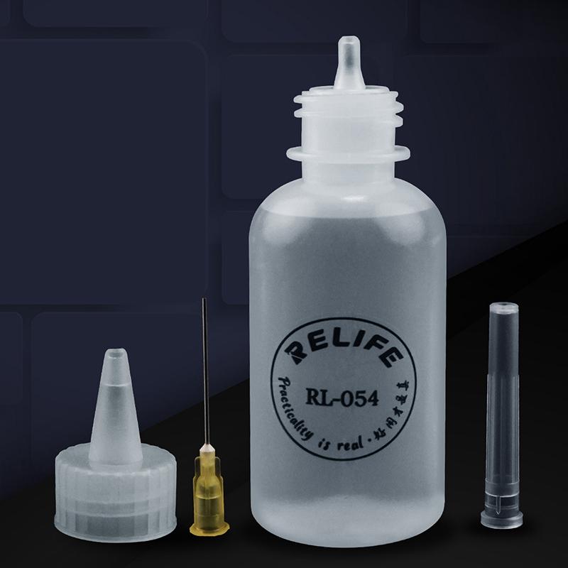 

50 мл Relife Rl-054 Паста флюс для пайки Смола Инструменты Пустая Жидкая Пластиковая Спиртовая Бутылка Флакон для Духов с Иглообразным Наконечником Ремонт