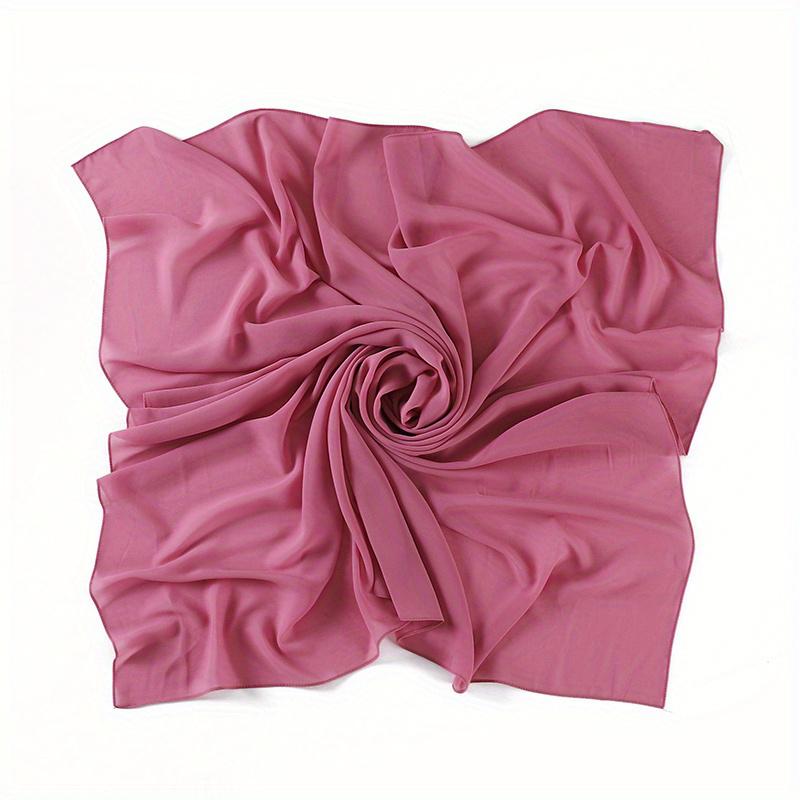Muslim Chiffon Hijab Scarf for Women Big Solid Color Head Wrap for Women Hijabs Scarves Ladies Muslim Veil Jersey Hijabs Turban