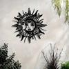 2D Flat Romantic Sun & Moon Metal Wall Art, Indoor Outdoor Decor, Valentine Gift for Couples