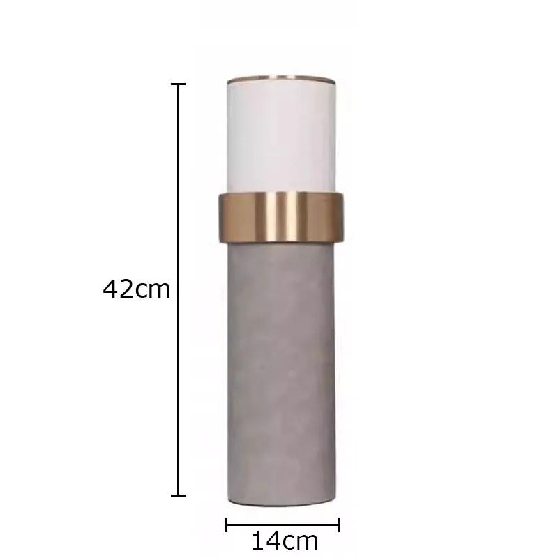 Gold Plated Cylinder Vase Leather Vases Desk Decoration Artificial Flower Decorative Flower Arrangement Room Aesthetic Decor