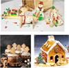 Christmas Cookie Cutter 3D Christmas Biscuit Cutters Set-Gingerbread Man,Christmas Tree House Snowman Holiday Cookie Mold For DIY Cake Baking