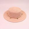 New straw hat hand-woven hollow flat-top straw hat women's summer vacation sunshade sunscreen hat