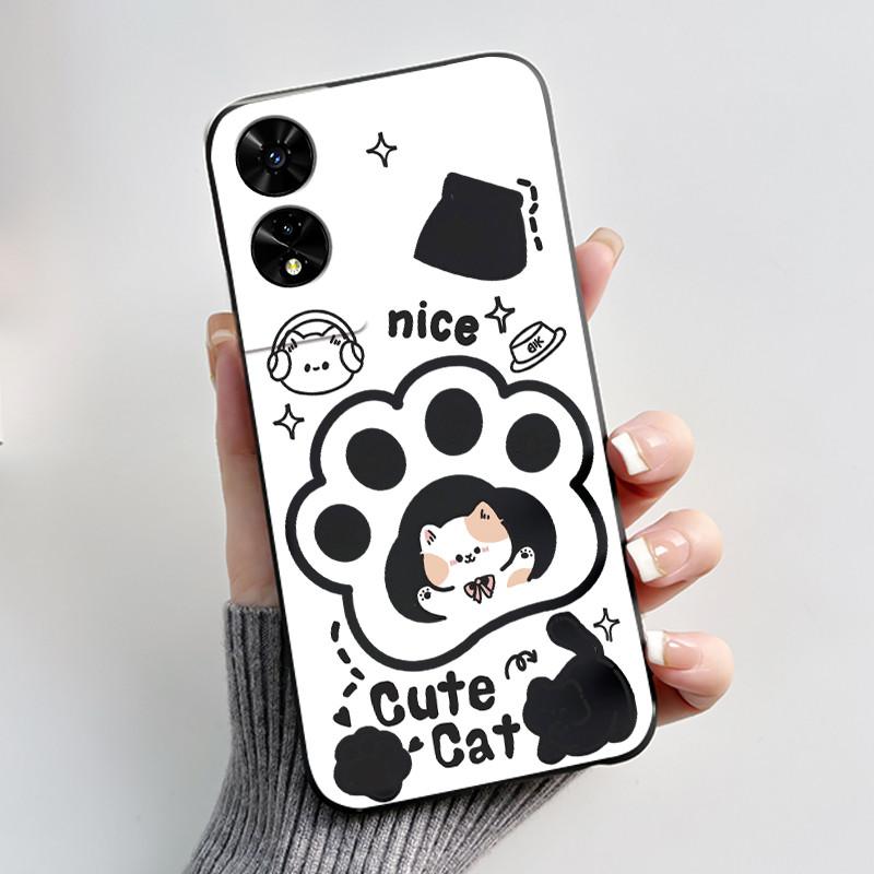 Süße Hülle für TCL 505 (T509K) (T5094) Fundas Capa Druckschale Schutzhülle Weiches Silikon Cartoon Handyhülle Coque