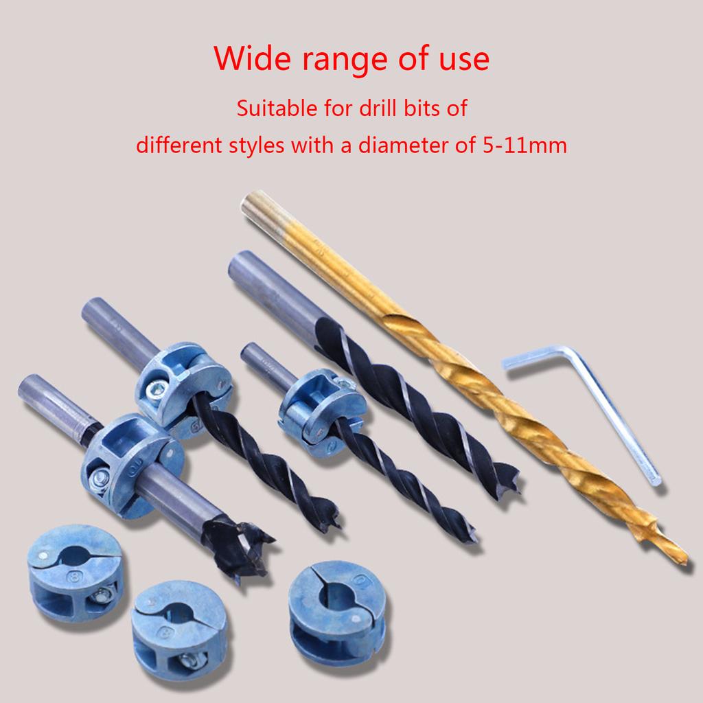 Woodworking Drill Stop Collar Set 5mm-11mm Drilling Bit Depth Stopper Ring Zinc Alloy High Quality