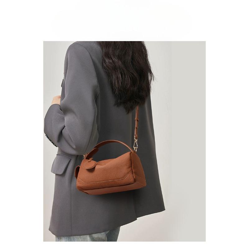 Bags for Women's New Crossbody Soft Leather Large Capacity Commuting Boston Pillow Bag Women's Bag Single Shoulder