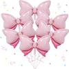6Pcs Large Aluminum Foil Balloons Reusable Party Balloons Decorative Bow Balloons  Gender Reveal