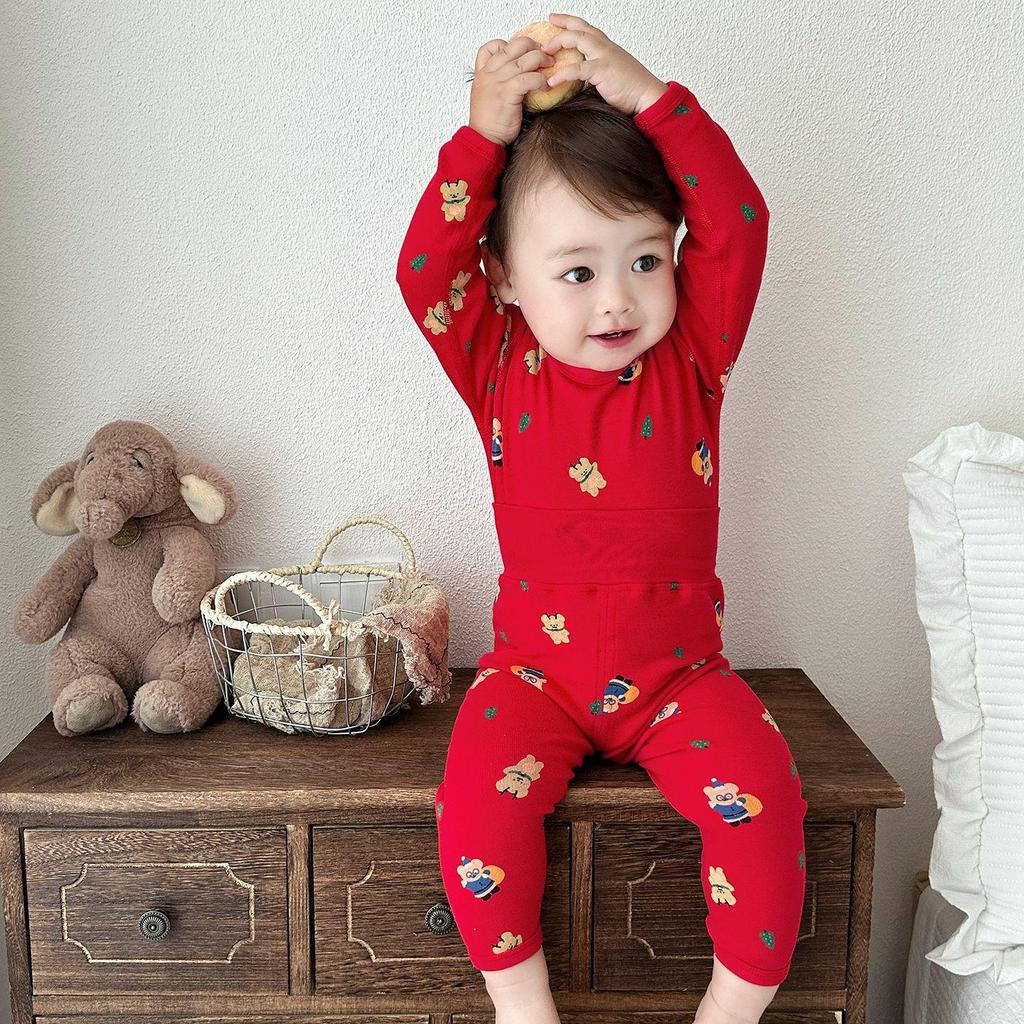 25 New Autumn/Winter Baby High Waist Cotton Underwear Set - Protect Belly Slim Fit Homewear Pants