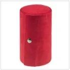 

Box Vintage Round Three Layers Nylon Carrying Cases For Women Girls Decoration Storage Deployable 13cm x 7.5cm 1 Piece Red
