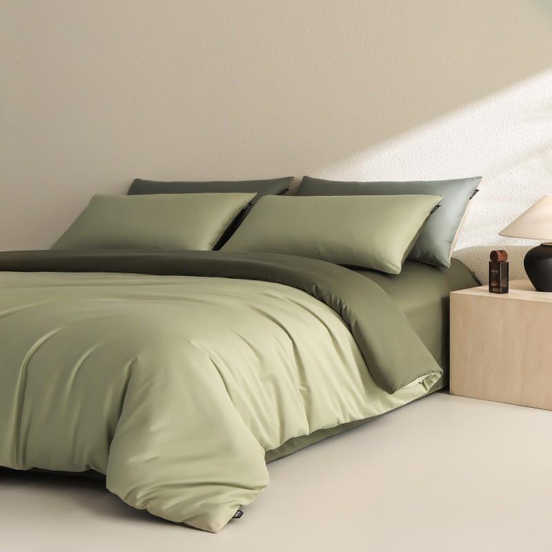 100% Cotton Long-Staple Sateen Bedding Set Luxury Soft Bed Sheets Duvet Cover