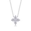 S Silver Moissanite Lucky Clover Pendant Necklace Necklace