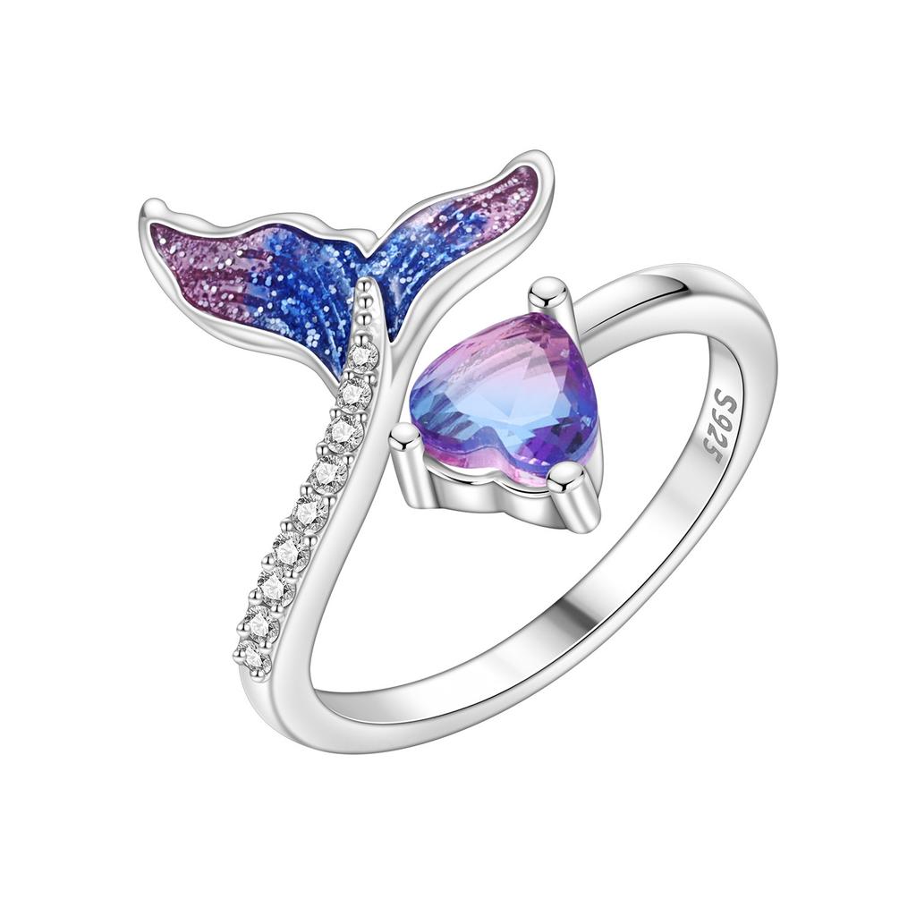 Orstarry S925 Silver Love Opening Ring For Women Original Finger Ring Jewelry Party Fine Trendy Gifts