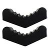 2PCS Universal Car Rubber Slotted Jack Stand Pad Lift Pads Adapter Repair Tool 3 / 6 Ton Frame Stand Rail Pinch Adaptor Black