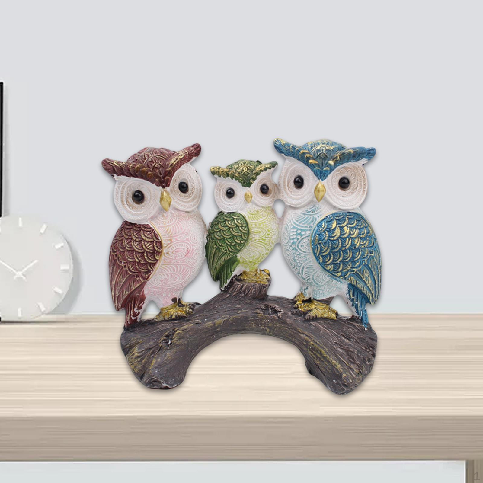 

Статуя совы, статуэтка, праздничный декор, поделки, коллекционное украшение из смолы, настольное украшение для стола Style A