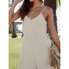 French Style Summer Sexy Sling Open Back Jumpsuit Sexy Suspender Backless Jumpsuit