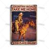 Artisian Ride Horse Metal Poster Cowgirl Cowboy Tin Plate Horse Racing Decorative Sign Wall Decor Garage Bar Pub Club Hotel Cafe