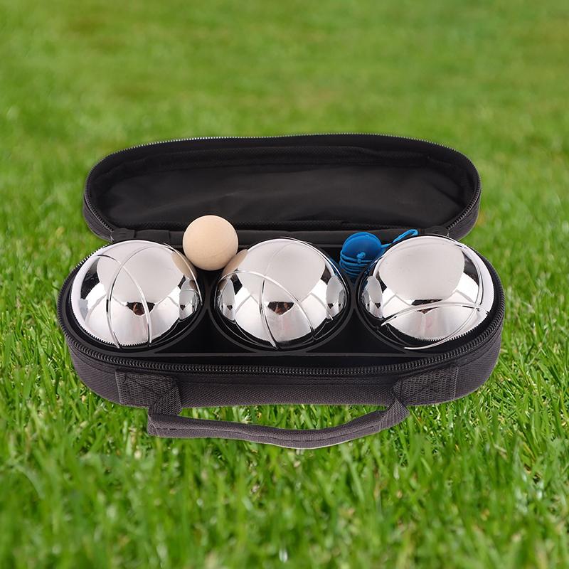 3Pcs/Set Bocce Ball Game Set Iron Engraved Reflective Petanque Set Unique Elegant Petanque Balls Games For Outdoor Activity