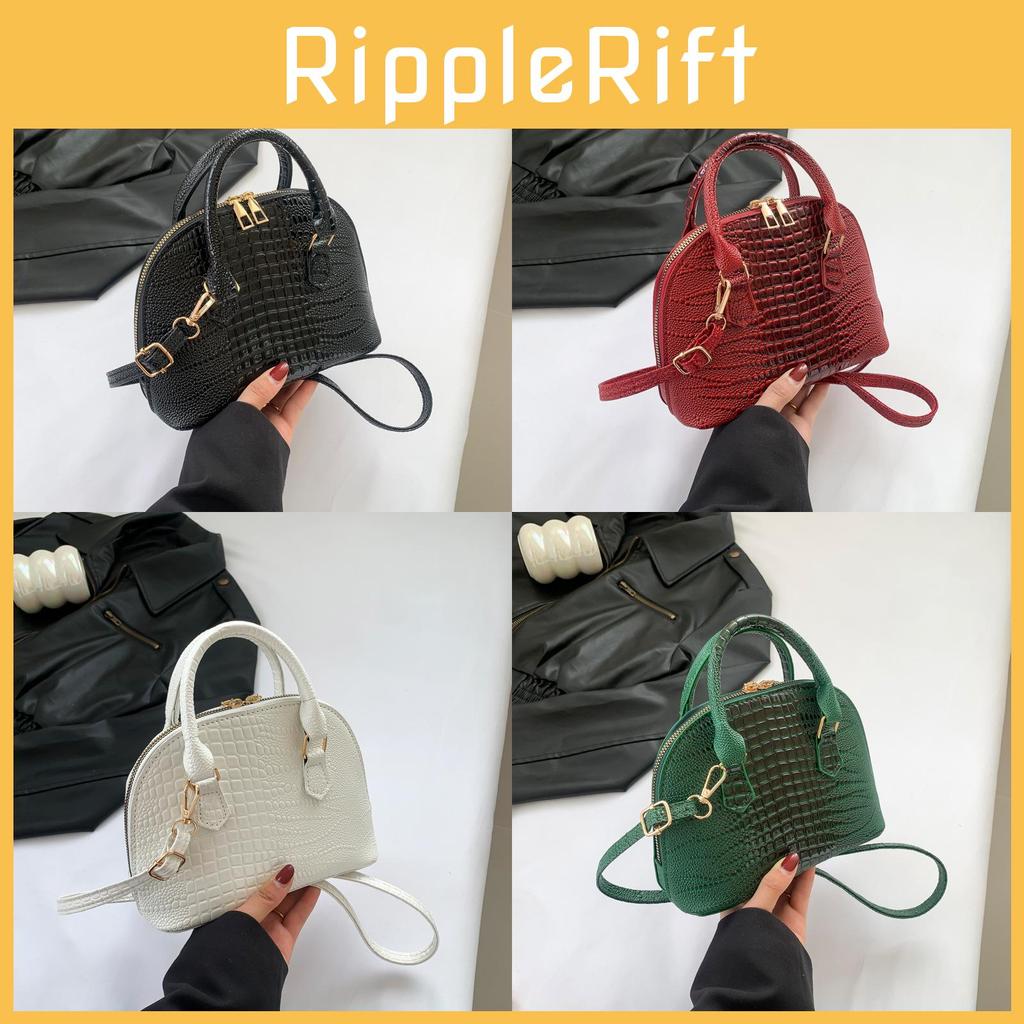 Chic And Casual Shoulder Bag For Women 2024 Stylish Retro Pu Shell Bag