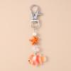 Cute Resin Starfish Gold Fish Keychain Women Girls Key Ring Pendants Handbag Decor DIY Kid's Jewelry Gifts