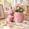 3d Printed Rabbit Flower Pot Desk Ornaments Storage Box Succulents Planter  Easter Decoration