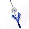 Handmade Metal Blue Eyes Wind Chime Bells Devil's Eye Wind Music Bell Tree of Life Glass Car Mirror Decor Garden Decoration