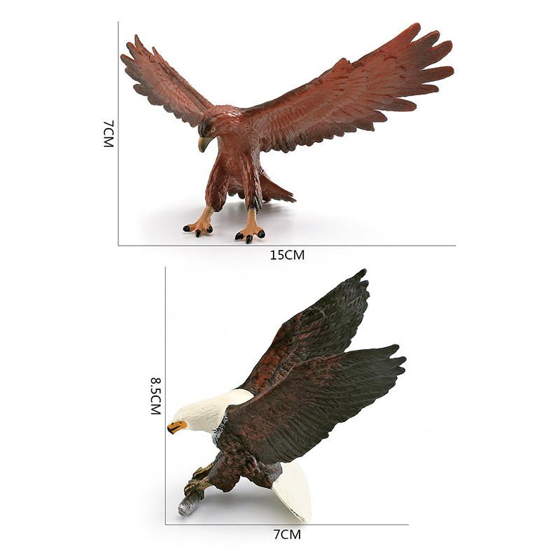 Detailed Plastic Decor Model Of African Fish Eagle And Stunning Golden Eagle For Kids Play